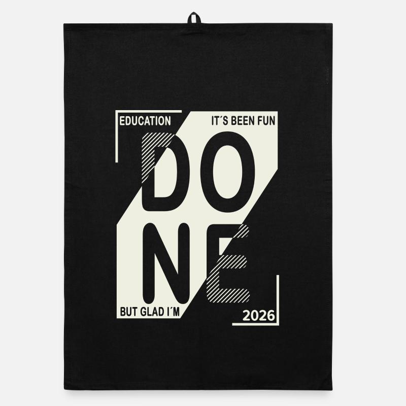 Done 2026 – Ausbildung geschafft Design Organic Geschirrtuch