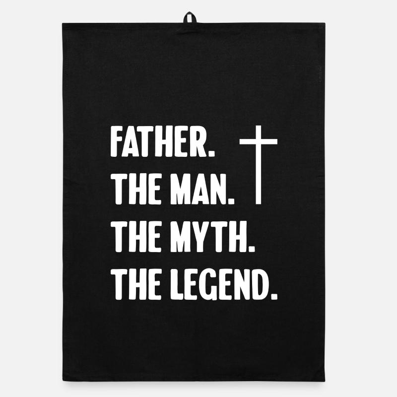 Father Myth Legend Cross Organic dish towel