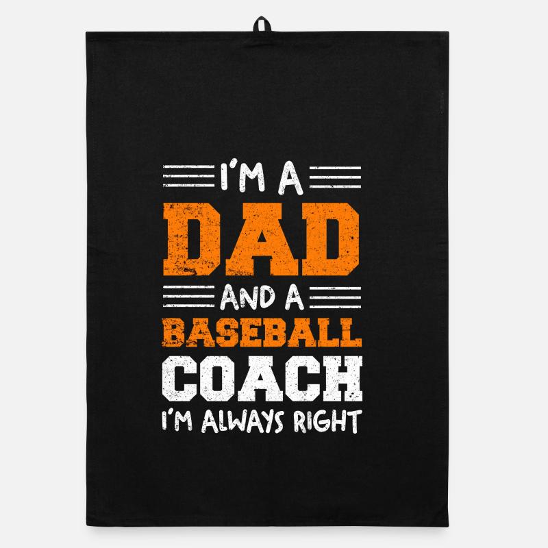 Dad Baseball Coach – Immer Recht Organic Geschirrtuch