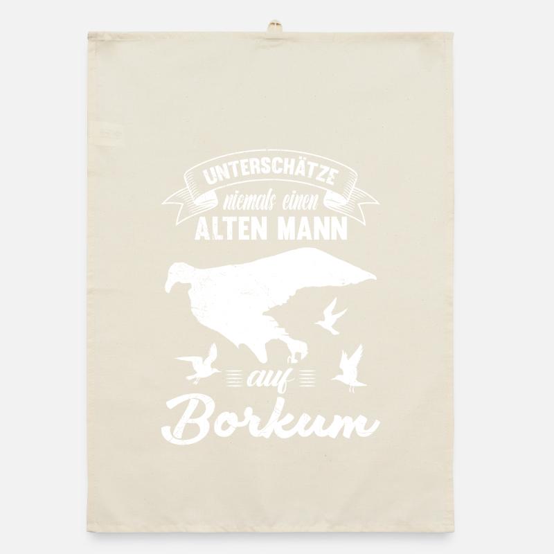 NEVER UNDERESTIMATE AN OLD MAN Organic dish towel