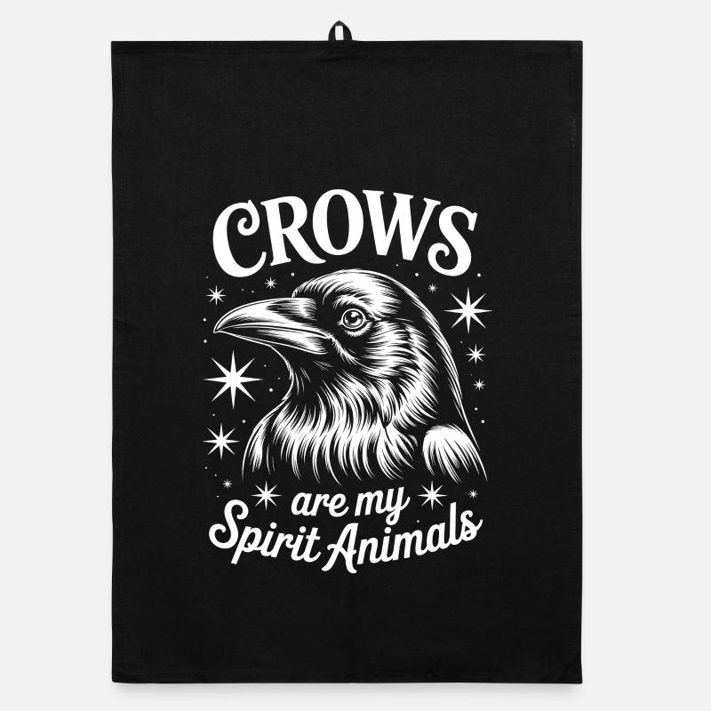 Crows Saying Crow Funny Crow Gift Organic dish towel