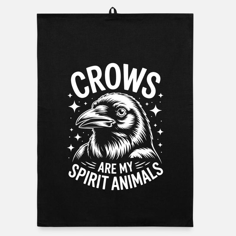 Crows Saying Crow Funny Crow Gift Organic dish towel