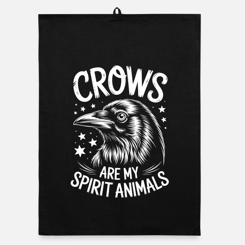 Crows Saying Crow Funny Crow Gift Organic dish towel