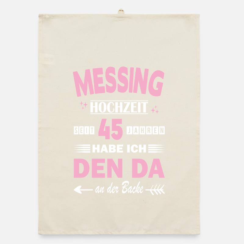 45 ans de relation Anniversaire de mariage Torchon bio