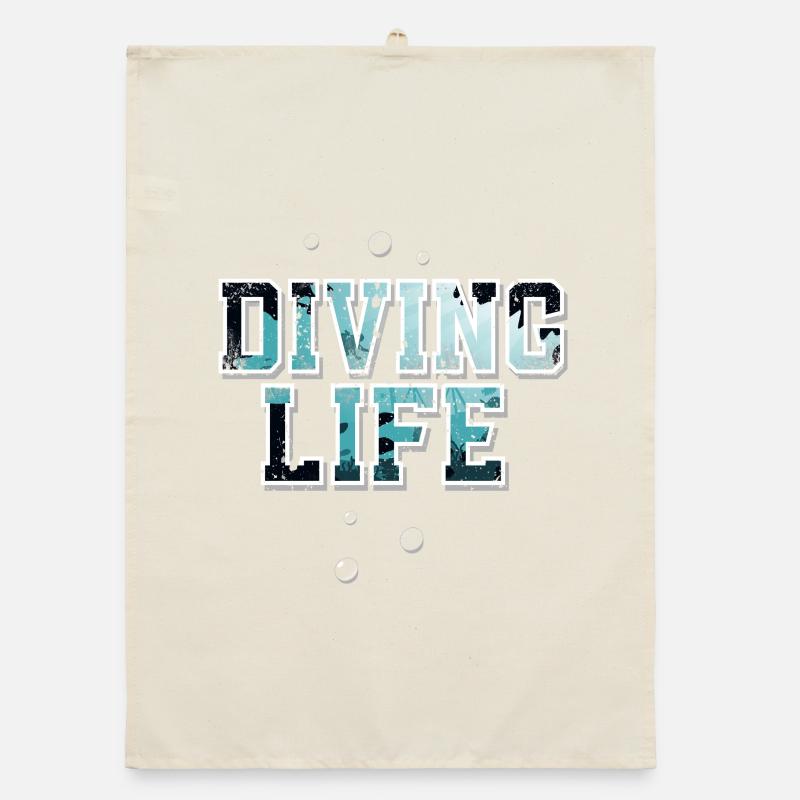 Diving Divers Organic dish towel
