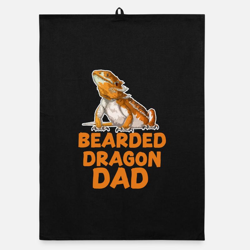 Bearded Dragon Dad Organic dish towel