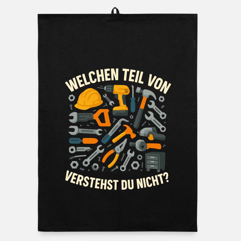 werkzeug chaos, welchen teil spruch lustig Organic Geschirrtuch