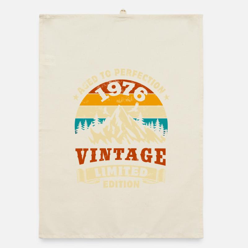 Limited Edition 1976 Geburtstag Geschenk Organic Geschirrtuch