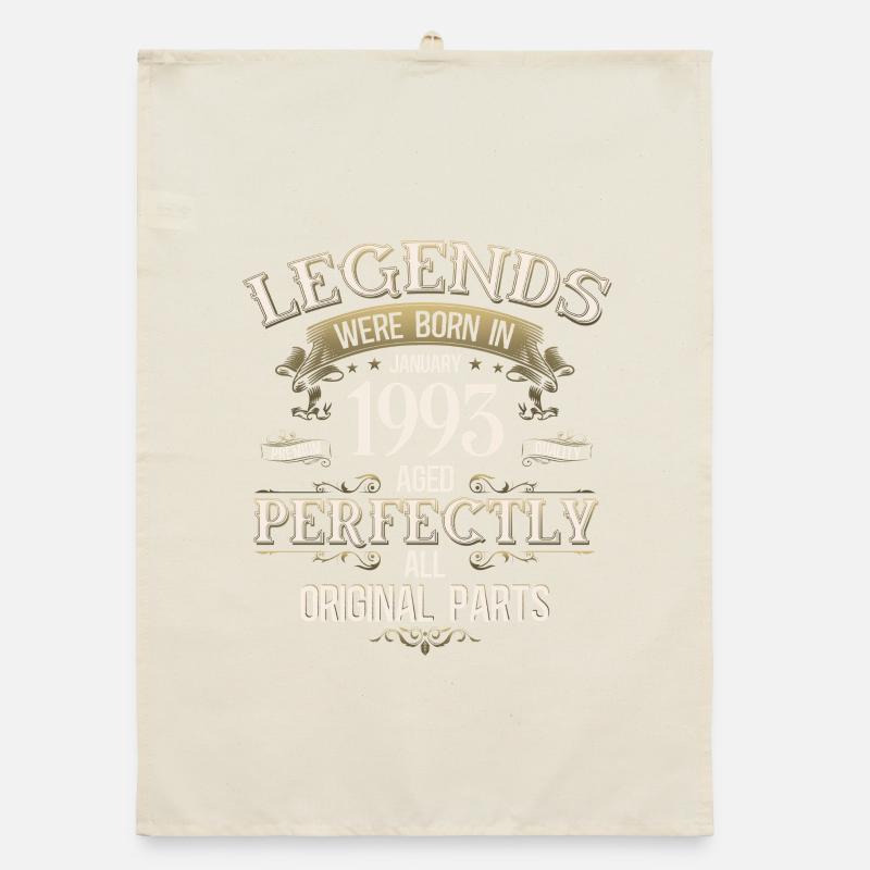 33rd Birthday Legend January 1993 Organic dish towel