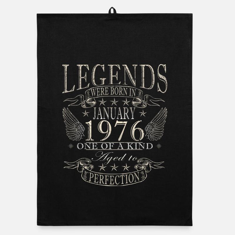 Januar 1976 Vintage-Retro-Geburtstagsgeschenk Organic Geschirrtuch