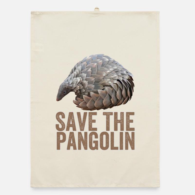 Rettet das Pangolin Organic Geschirrtuch
