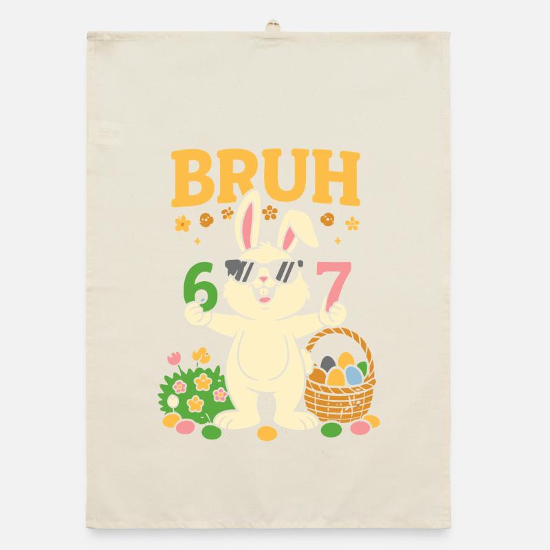 Mec, Cool Easter Bunny 67 ans Torchon bio