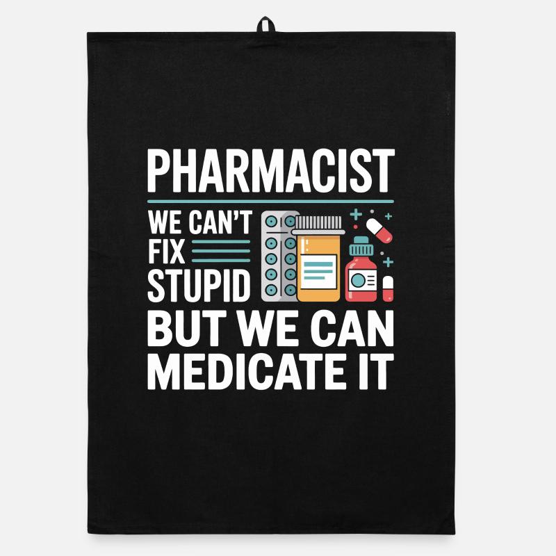 Pharma Humor Medicate It Organic Geschirrtuch