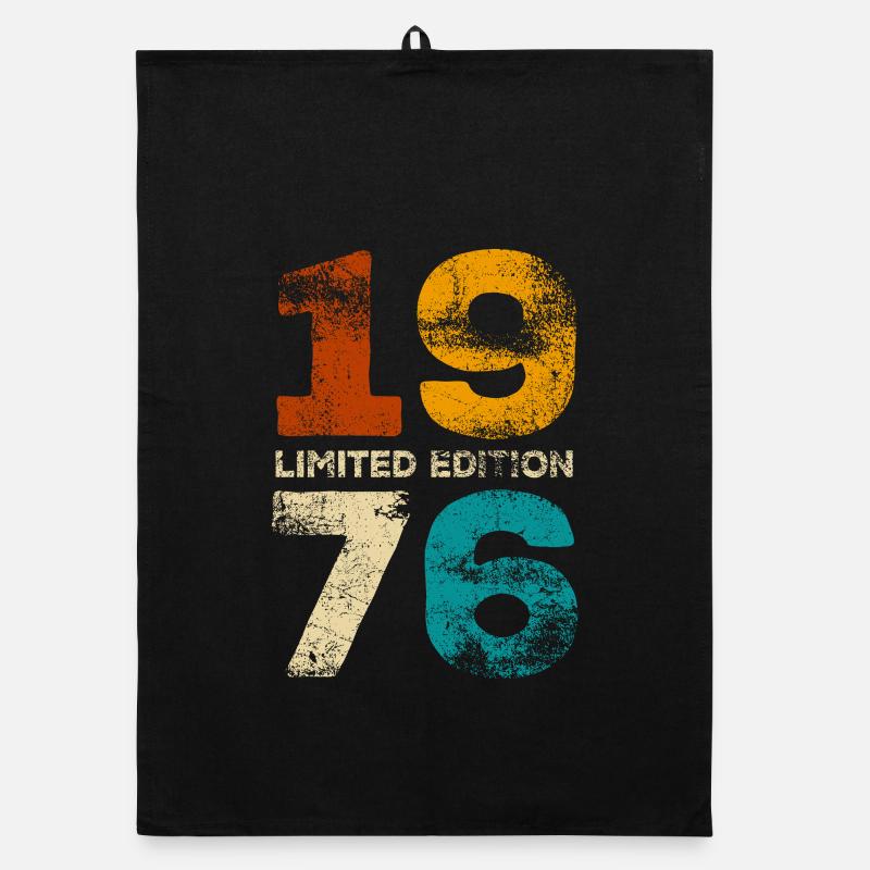 Limited Edition 1976 Retro Geburtstag Geschenk Organic Geschirrtuch