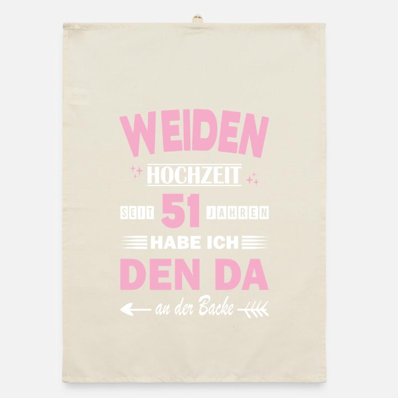 51 ans de relation Anniversaire de mariage Torchon bio