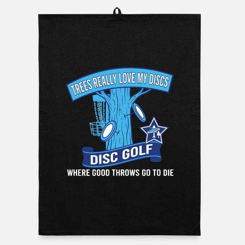 Trees Really Love My Discs Disc Golf Throws Organic dish towel