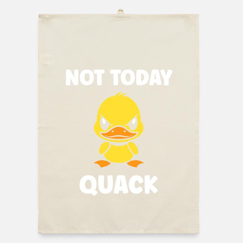 Grumpy duck not today Organic dish towel