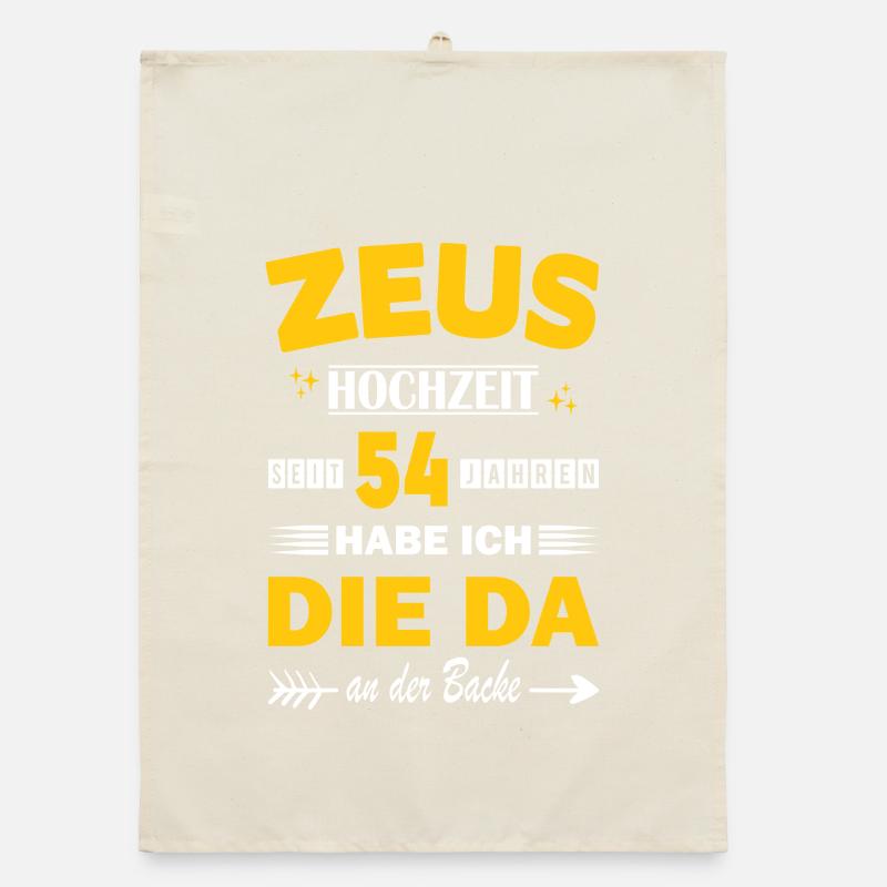 54 ans de relation Anniversaire de mariage Torchon bio