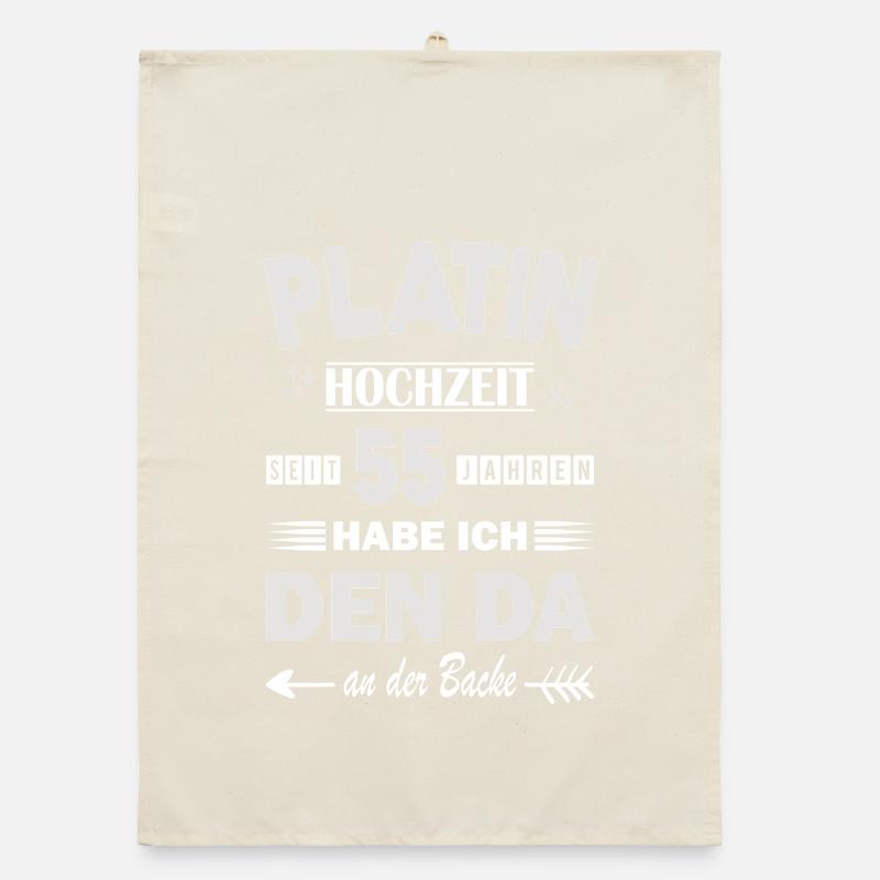 55 ans de relation Anniversaire de mariage Torchon bio