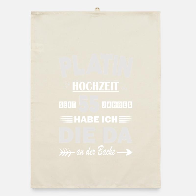 55 ans de relation Anniversaire de mariage Torchon bio