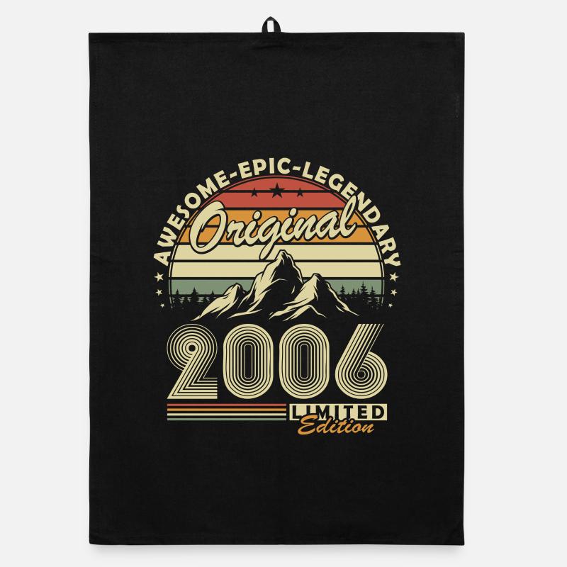 Original 2006 Retro Vintage Birthday Gift Organic dish towel