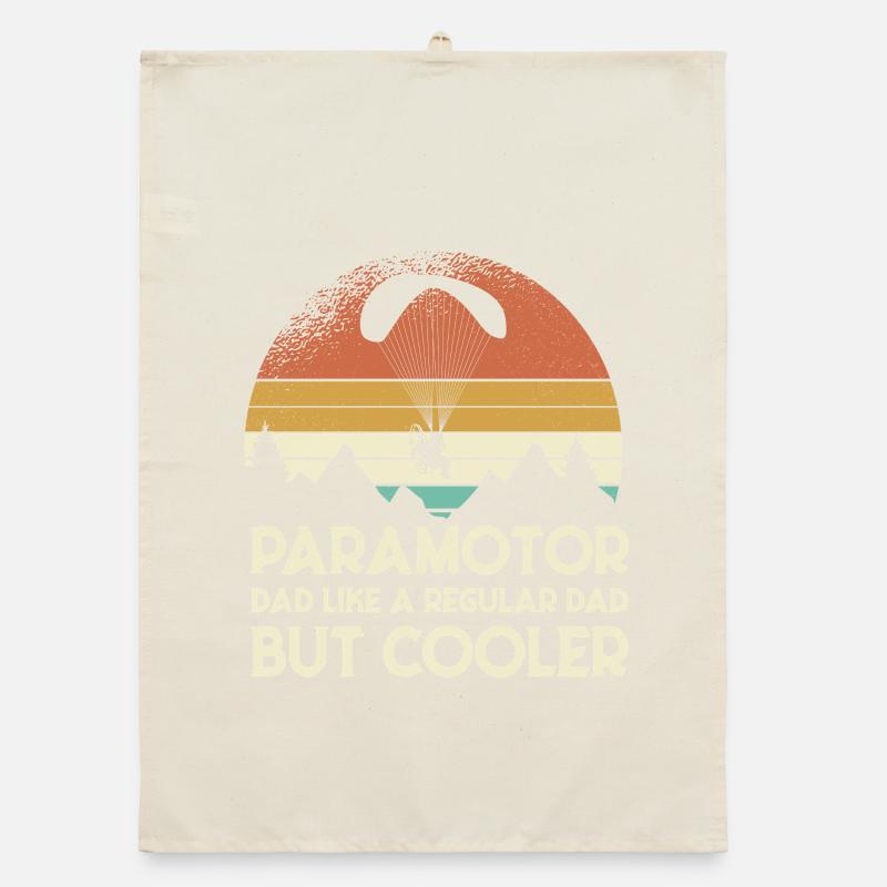 Paramoteur Papa Retro Sunset Torchon bio