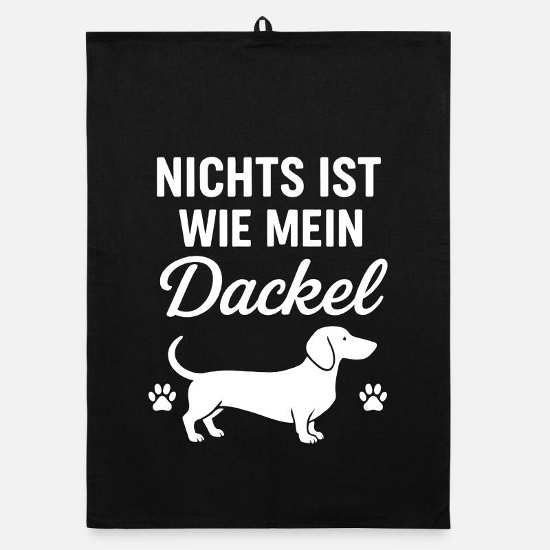 Dackel Spruch Liebe Organic Geschirrtuch