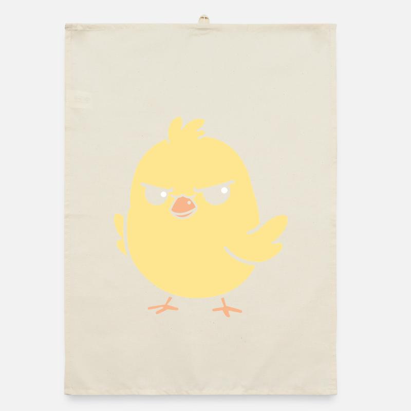 Yellow tenacious chick Organic dish towel
