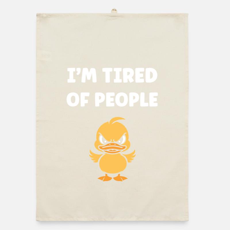 Genug von den Leuten, Grumpy Duck. Organic Geschirrtuch