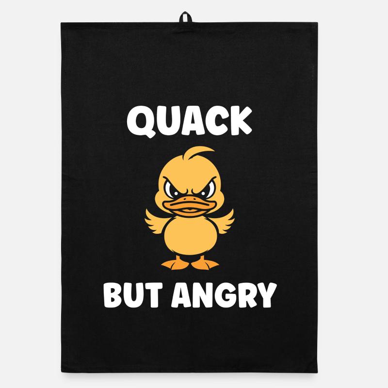 Angry Duckling: Quack But Angry Organic dish towel