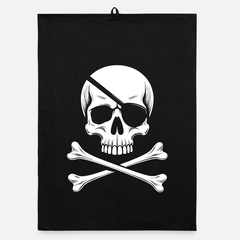 Le classique Jolly Roger Pirate Scream Torchon bio
