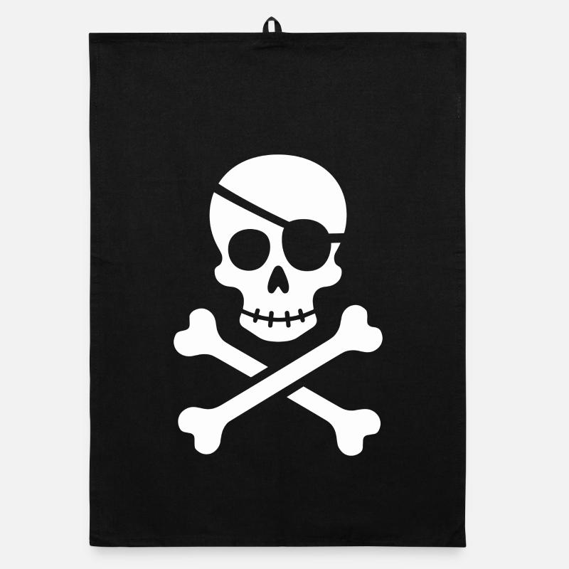 Le classique Jolly Roger Pirate Scream Torchon bio