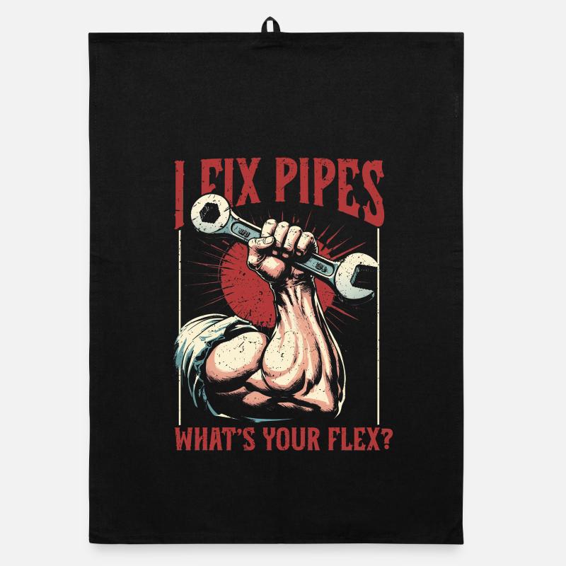Pipelayer Pipeline Builder I Fix Pipes Organic dish towel