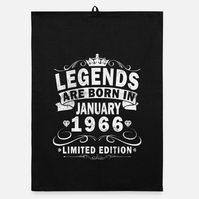 January 1966 Vintage Retro Birthday Gift Organic dish towel