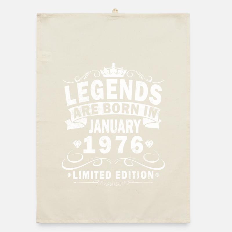 Januar 1976 Vintage-Retro-Geburtstagsgeschenk Organic Geschirrtuch