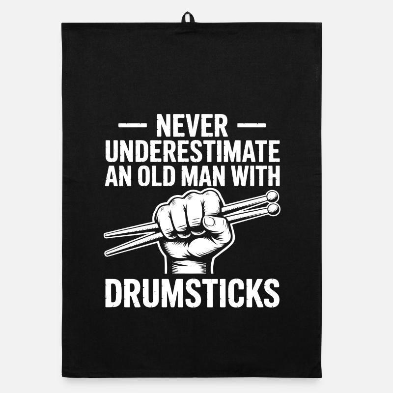 Le batteur dit un cadeau de batteur drôle Torchon bio