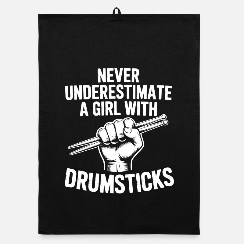 Le batteur dit un cadeau de batteur drôle Torchon bio