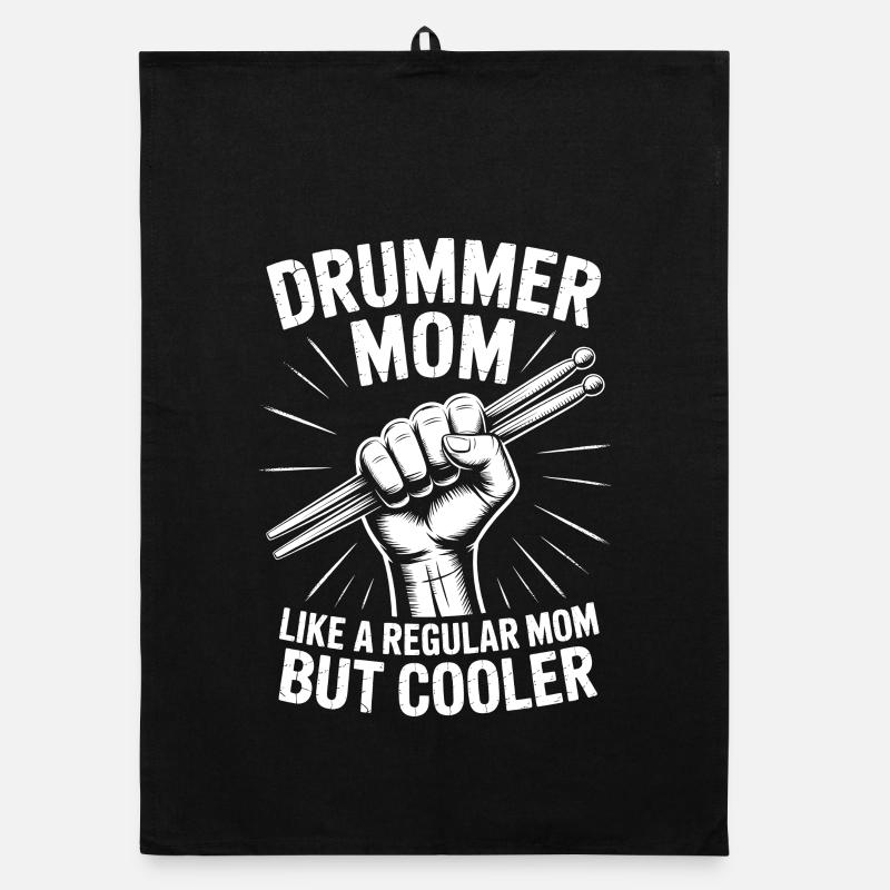 Drummer Spruch Lustiges Schlagzeuger Geschenk Organic Geschirrtuch
