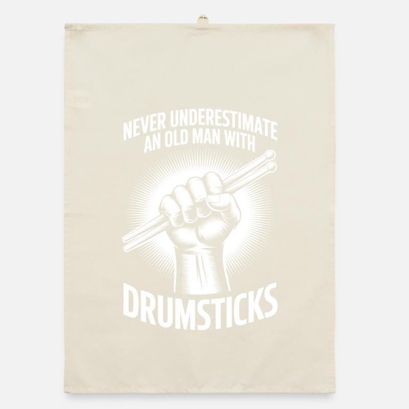 Drummer Saying Funny Drummer Gift Organic dish towel