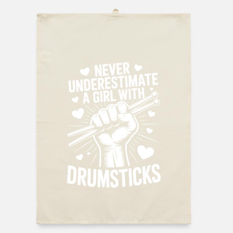 Drummer Saying Funny Drummer Gift Organic dish towel