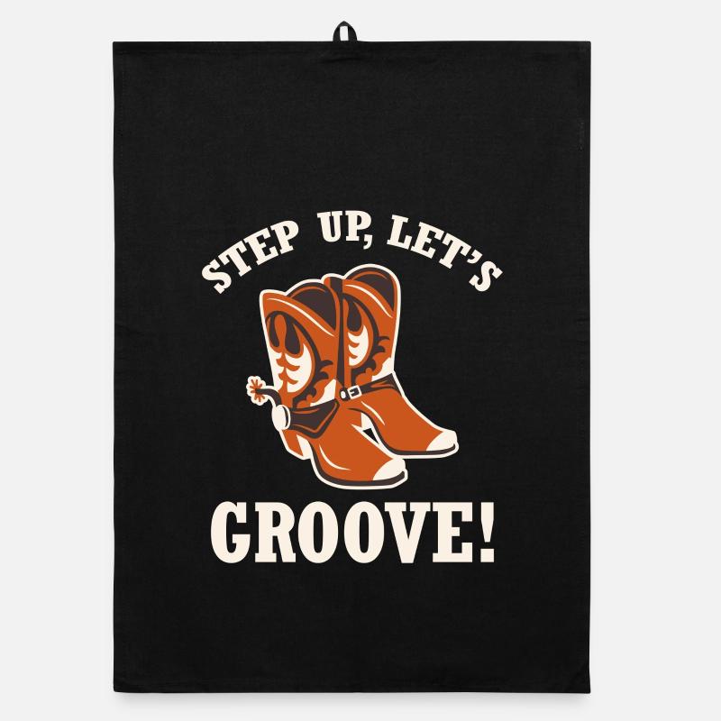 Step Up Boots Groove Organic dish towel