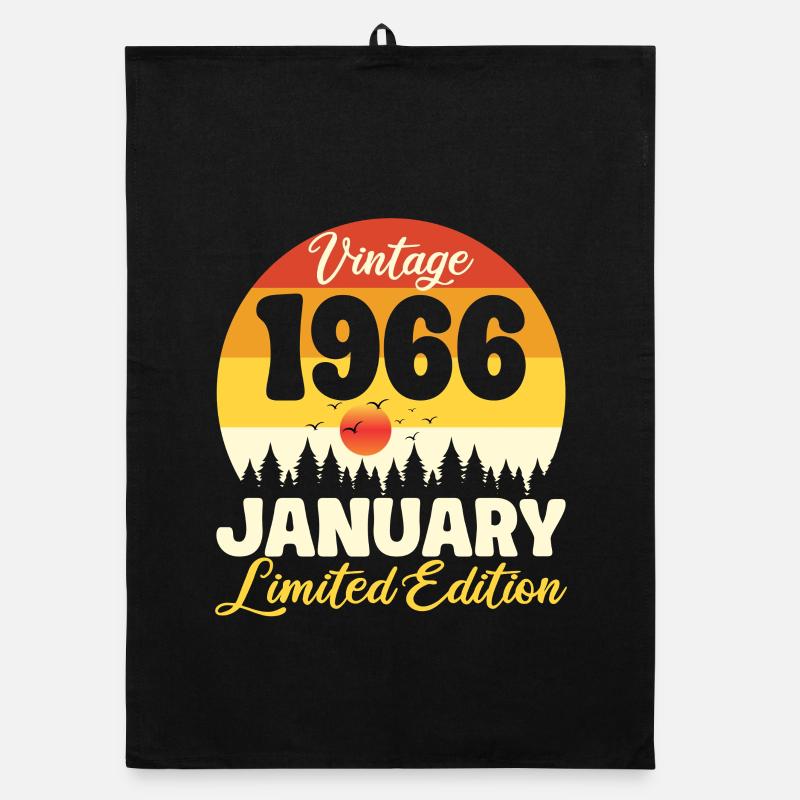 Vintage January 1966 Anniversary 1966 Retro Organic dish towel