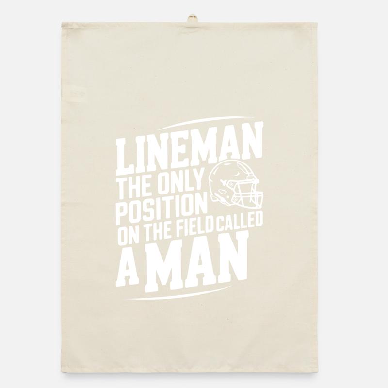 Lineman the Only Position Called a Man Organic dish towel