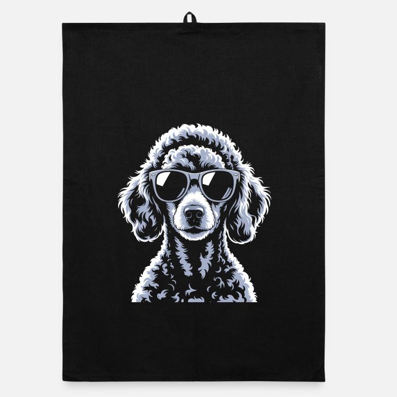 White Poodle Organic dish towel