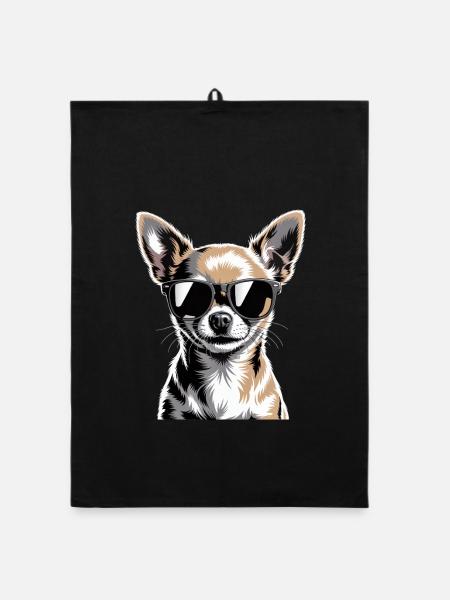 Chihuahua - Organic dish towel - black - Front