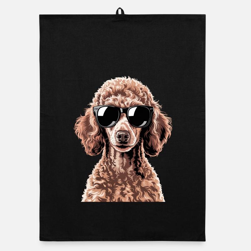 Brauner Pudel Organic Geschirrtuch