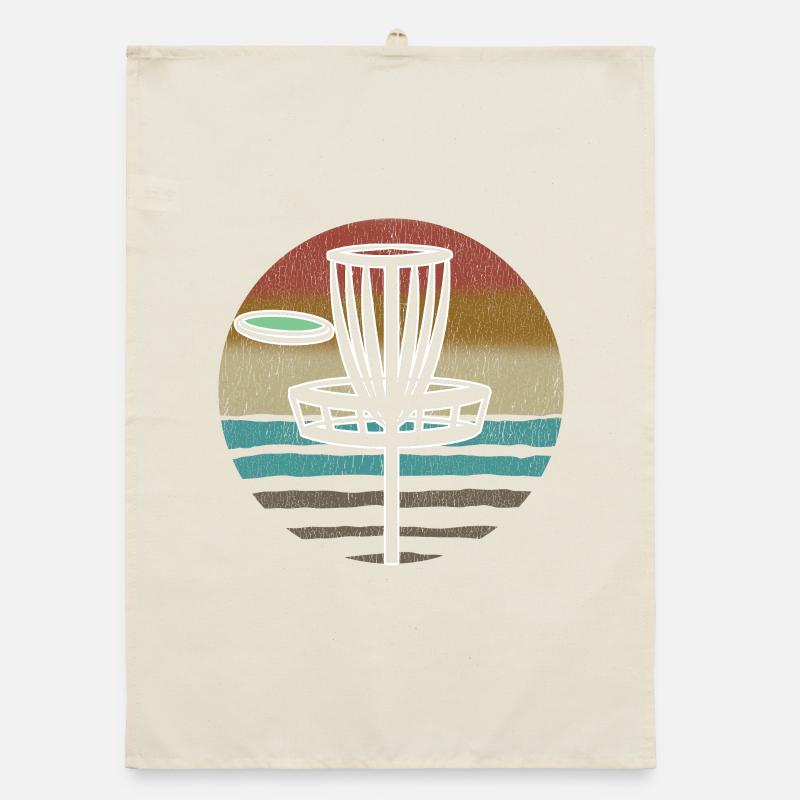 Disc Golf Sunset Organic Geschirrtuch