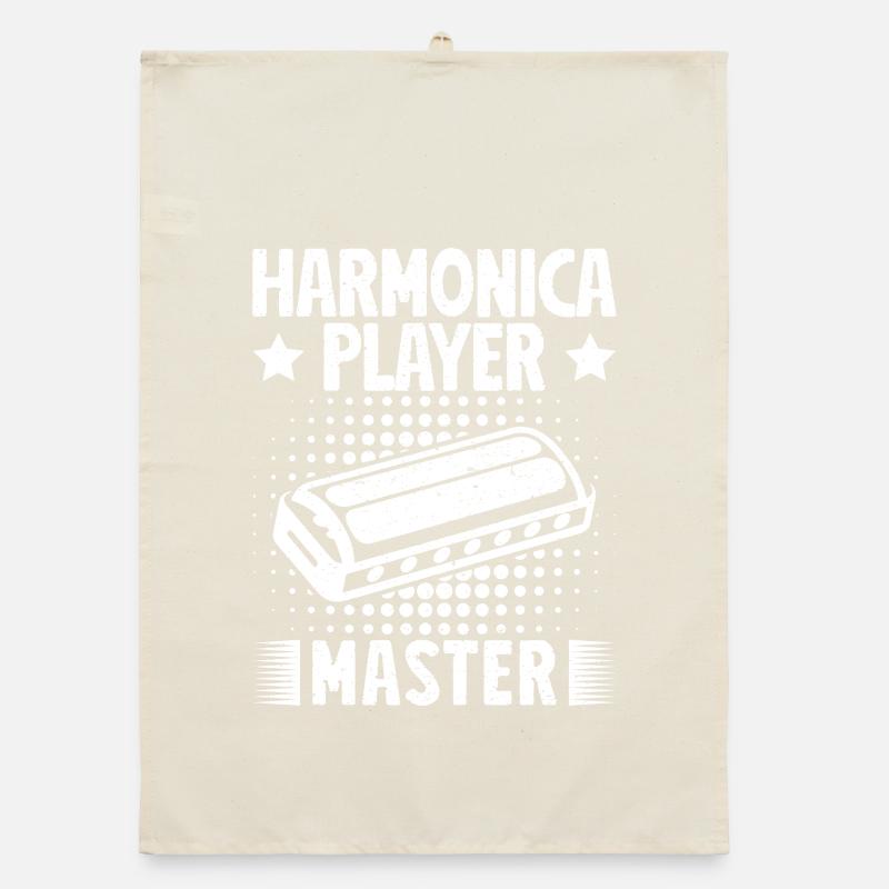 Harmonica Musican Player Master Harmonica Organic dish towel