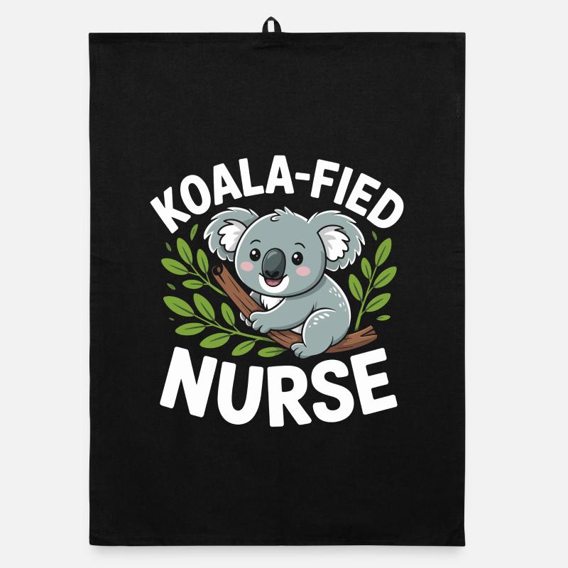 Infirmière koala dans l’arbre Torchon bio