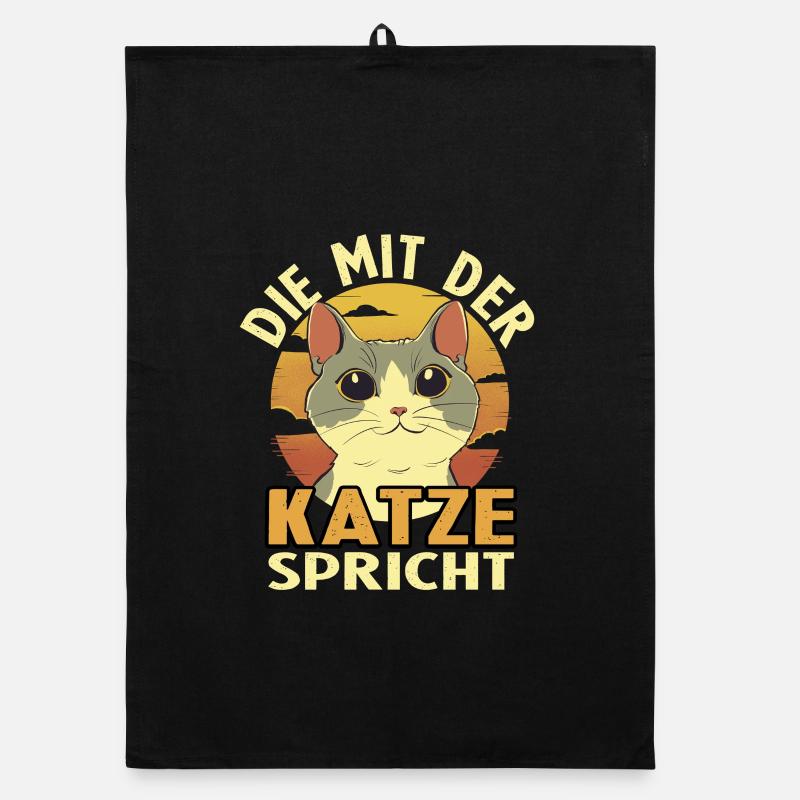 Cadeau de maman chat Maman Amoureuse de chats Torchon bio